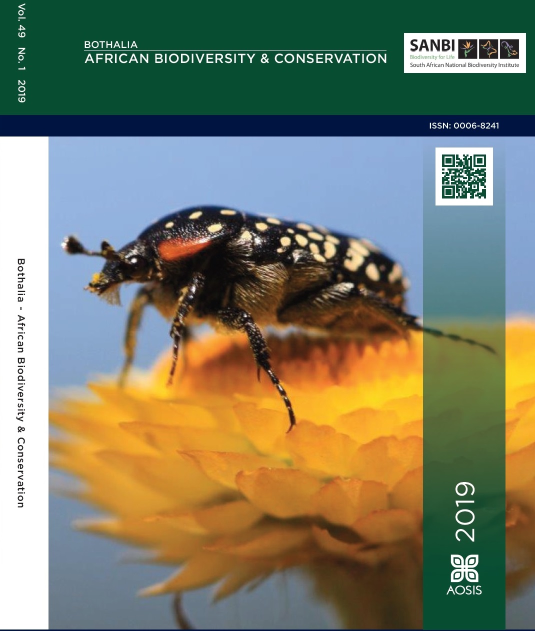 					View Vol. 49 No. 1 (2019): Bothalia, African Biodiversity & Conservation
				